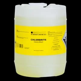 Sunburst CHLORBRITE Bleach 5 GAL Heavy Duty Concentrate Chlorinated 1/Pail