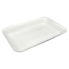 17S Meat Tray 1 Compartment Polystyrene Foam White 1000/Case
