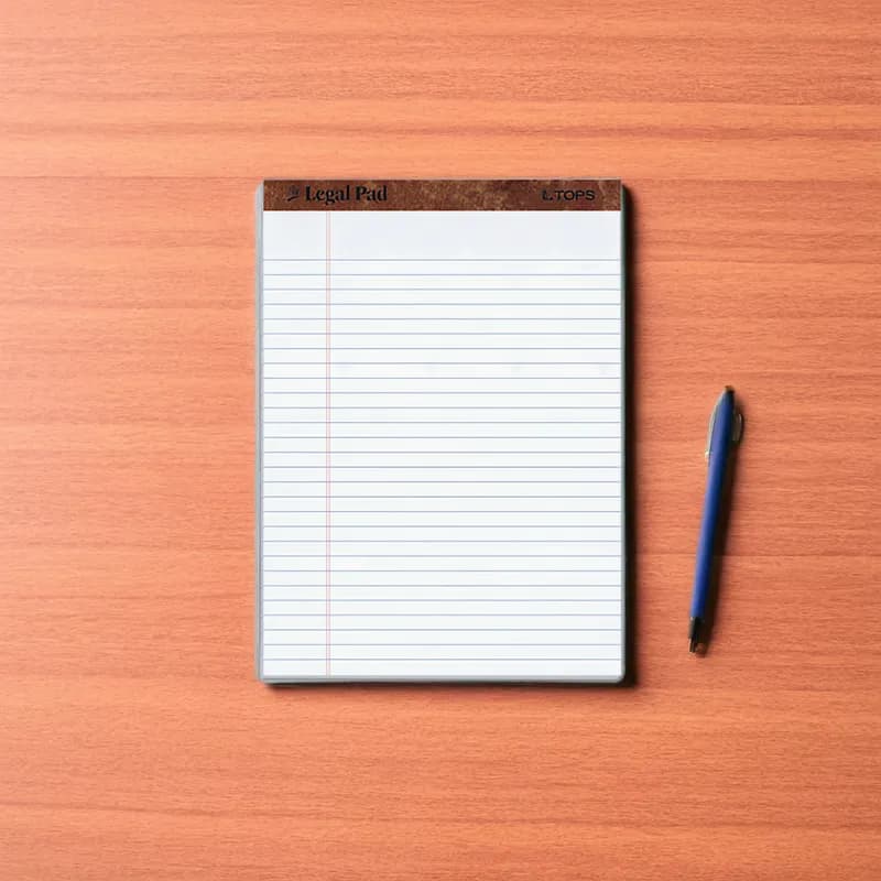Legal Pad 8.5X11.75 IN White Wide Rule Perforated 12/Dozen