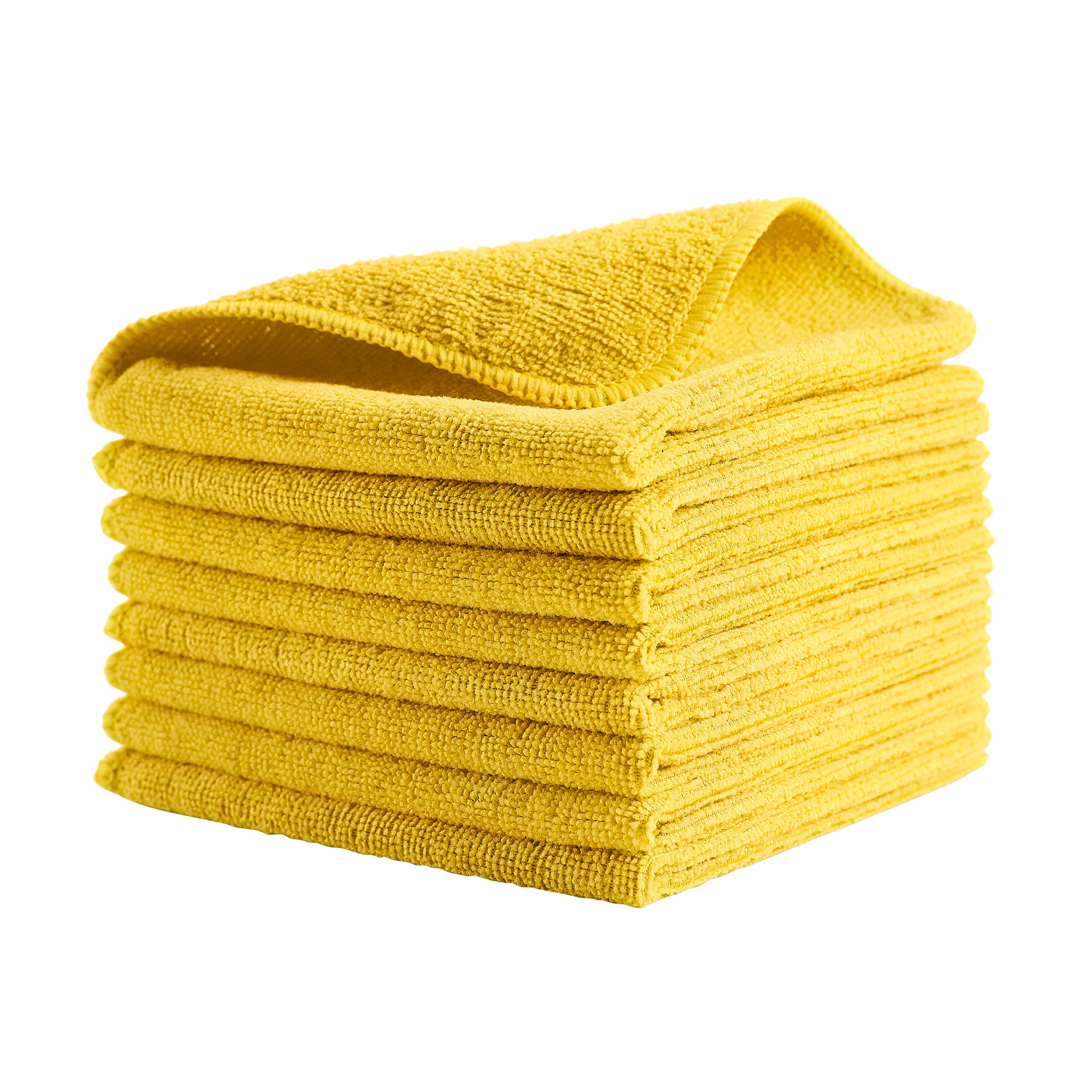 Cleaning Cloth 12X12 IN Light Duty Microfiber Yellow Economy 24/Pack