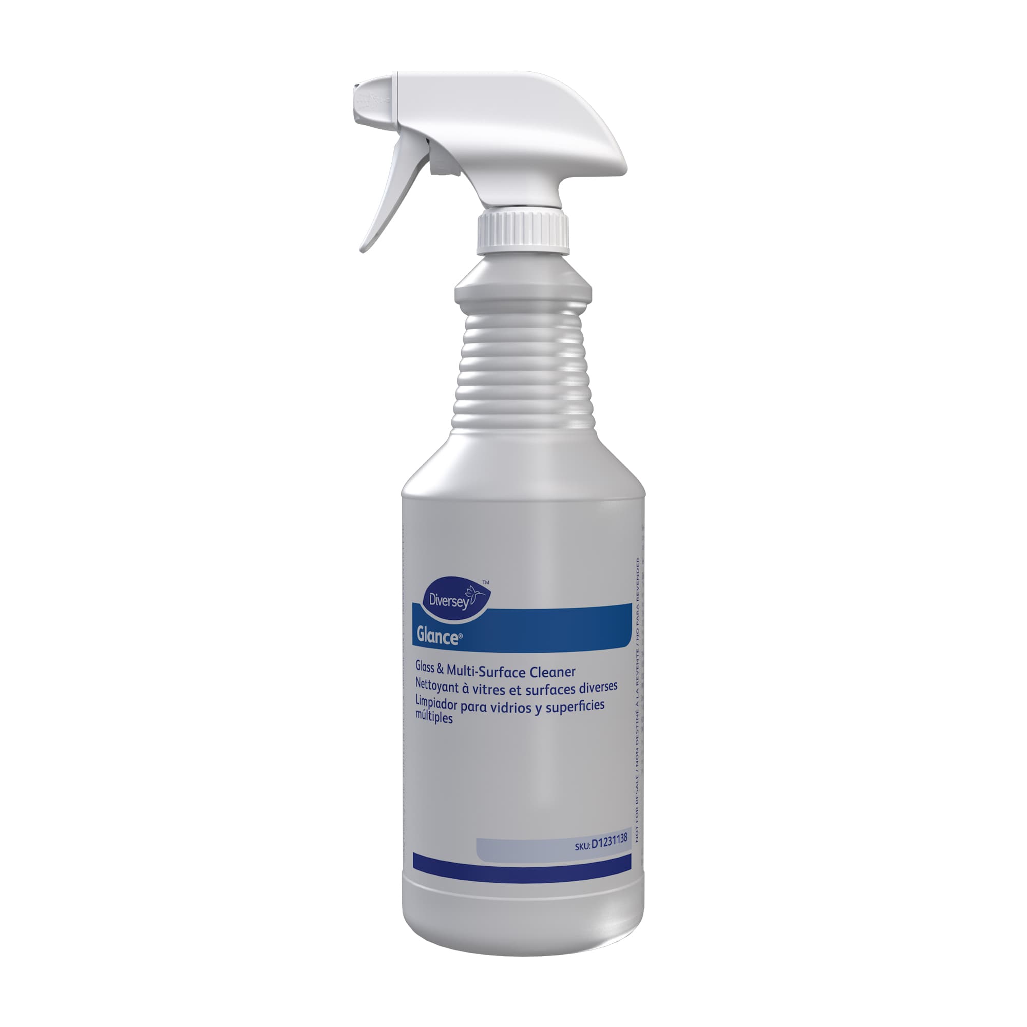 Glance® Spray Bottle & Trigger Sprayer 32 FLOZ Plastic Multicolor 12/Case