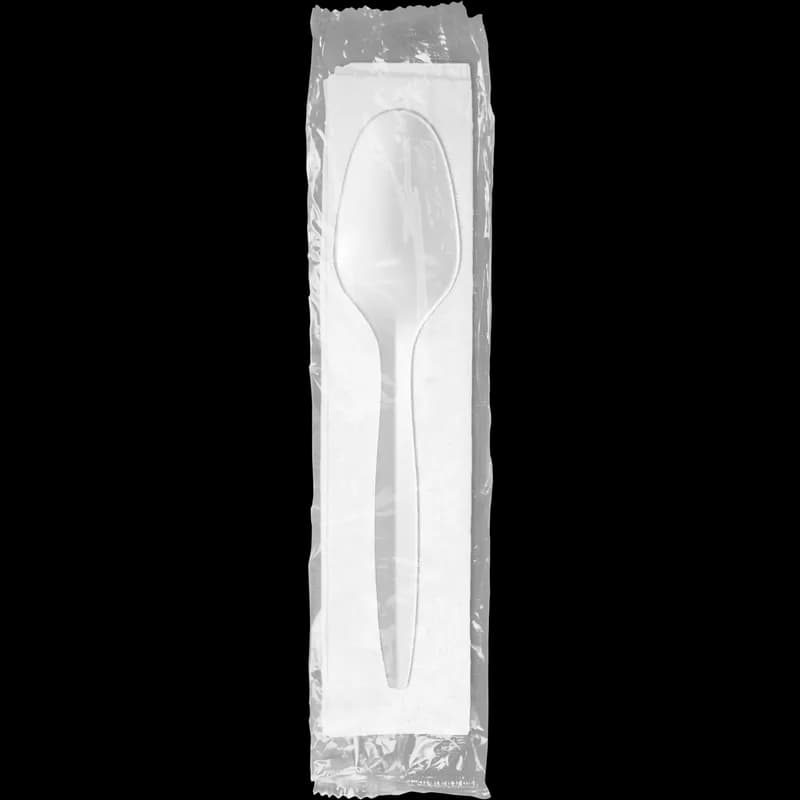 Cutlery Kit PP White Medium Weight With White Napkin,Teaspoon 1000/Case