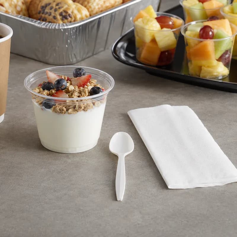 Cutlery Kit PP White Medium Weight With White Napkin,Teaspoon 1000/Case