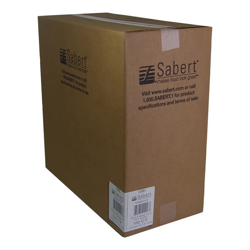 Bowl Large (LG) 48 OZ PET Clear Round 100/Case