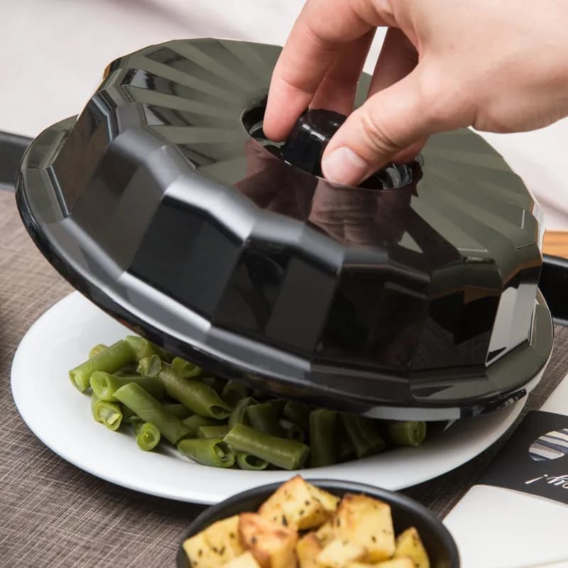 Dinex® Tropez® Plate Cover 7.75X2.25 IN Plastic Onyx High Temperature 12/Case