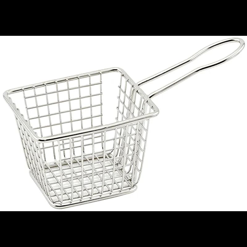Fry Basket Mini 4X3X3 IN Rectangle 18/8 Stainless Steel 1/Each