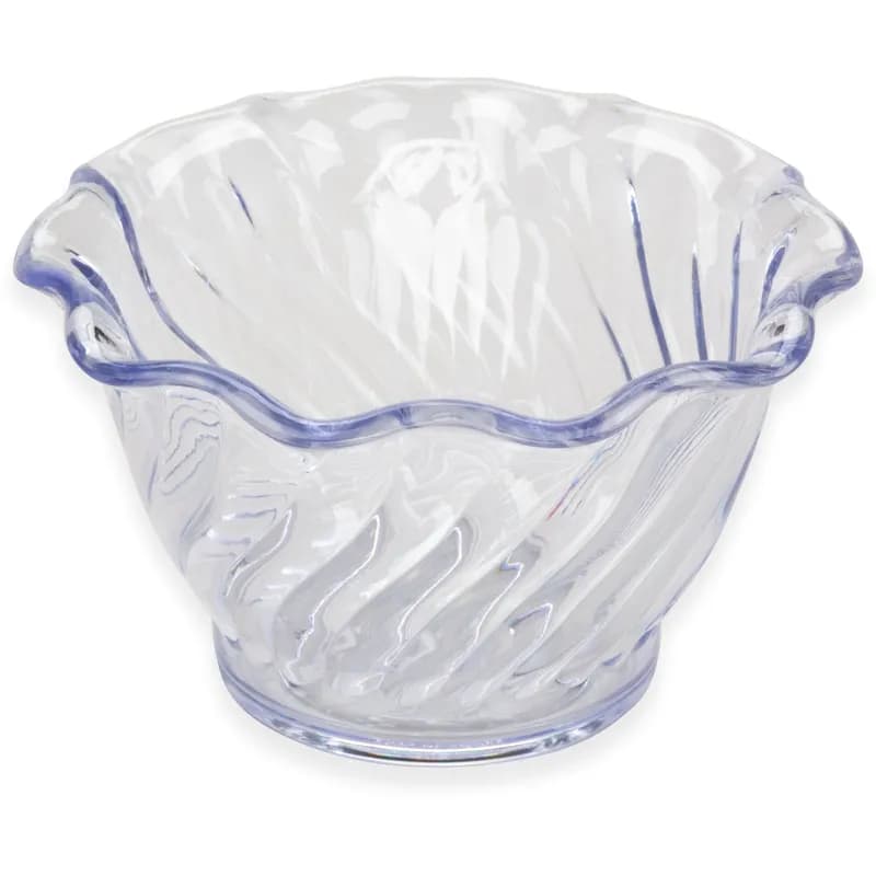 Bowl 5 OZ SAN Clear Swirl Design Petal & Tulip 96/Case