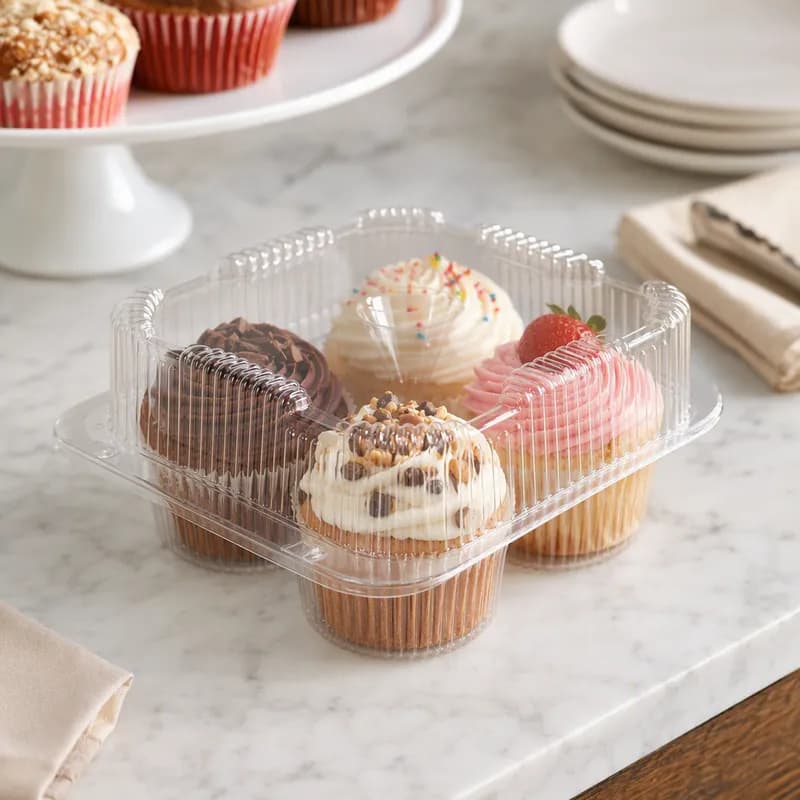 Polar Pak® Cupcake & Muffin Pan 4 Compartment OPS Deep 250/Case