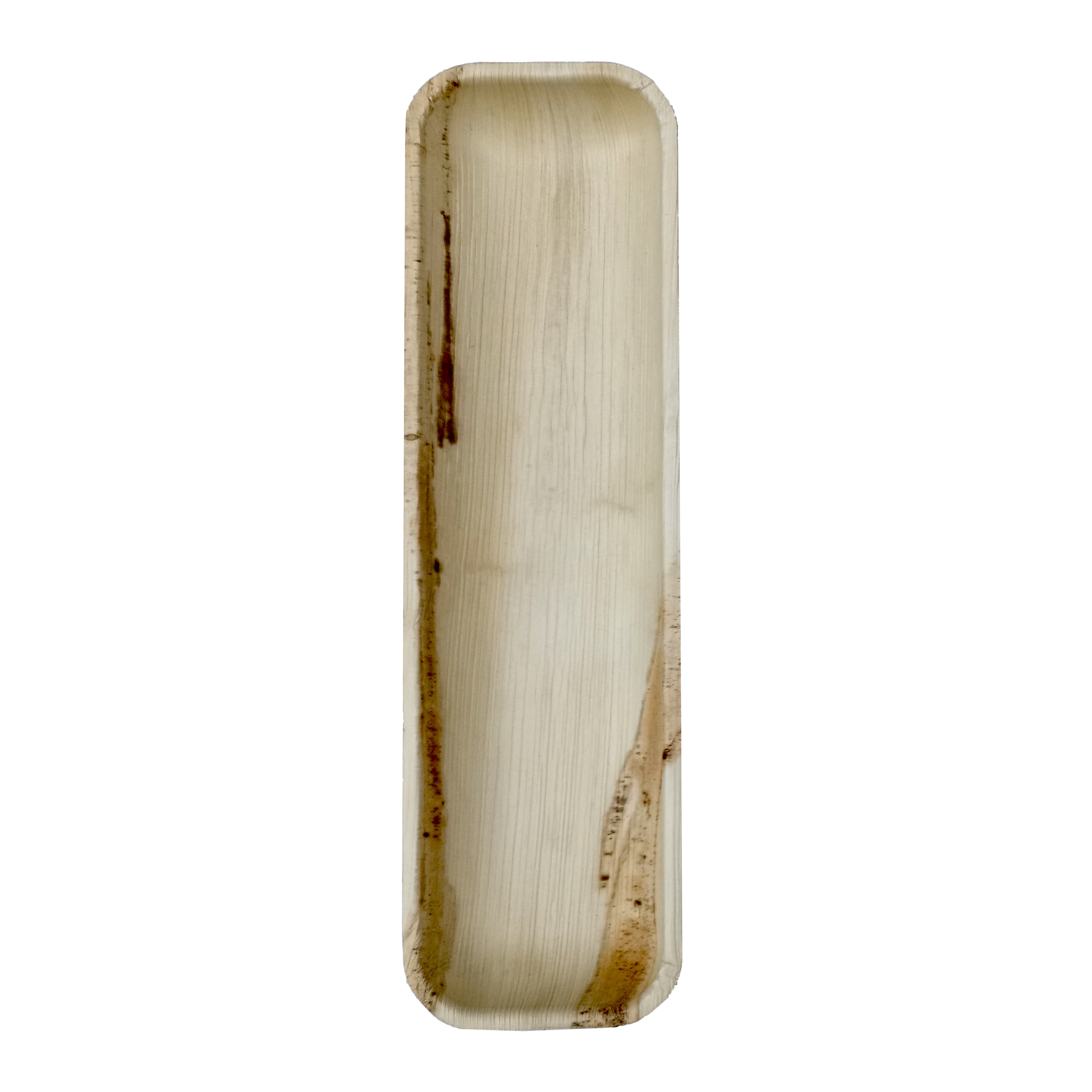 Plate 12.8X3.5X1 IN Palm Leaf Natural Rectangle 10 Count/Pack 5 Packs/Case 50 Count/Case