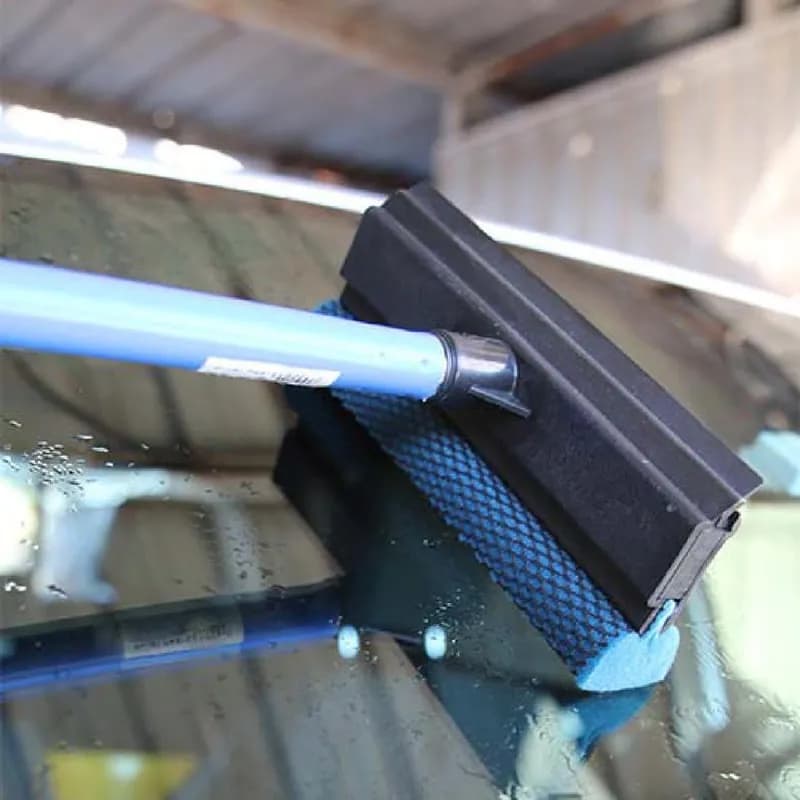 Window Automobile Squeegee Plastic Rubber Nylon Blue Black With Metal Handle With 16IN Handle 8IN Head 1/Each