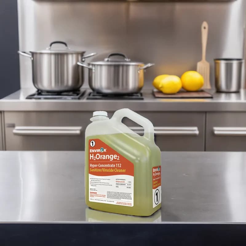 H2Orange2 Hyper-Concentrate Fresh Orange Cleaner & Sanitizer 5 GAL Degreaser Liquid Concentrate Peroxide 1/Pail