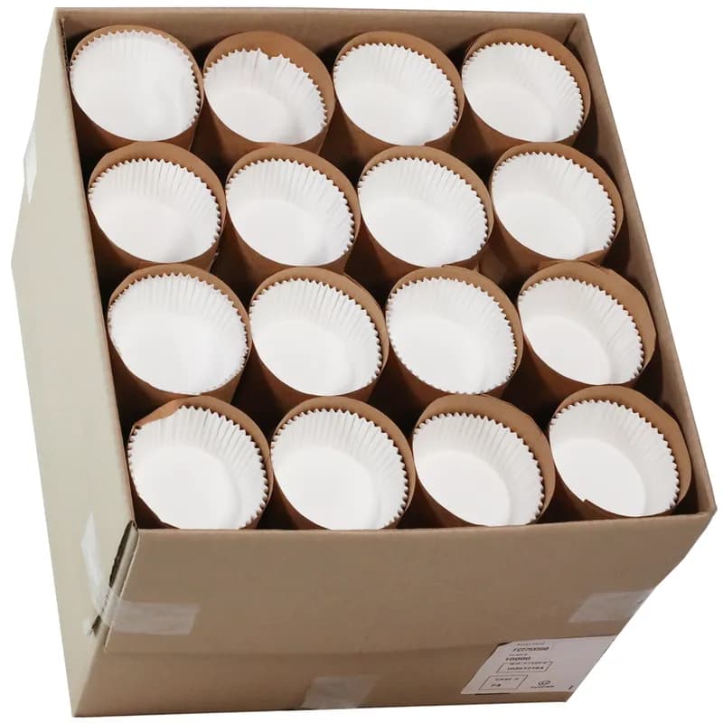 Baking Cup 2.75X0X5.5 IN Paper White Round 10000/Case