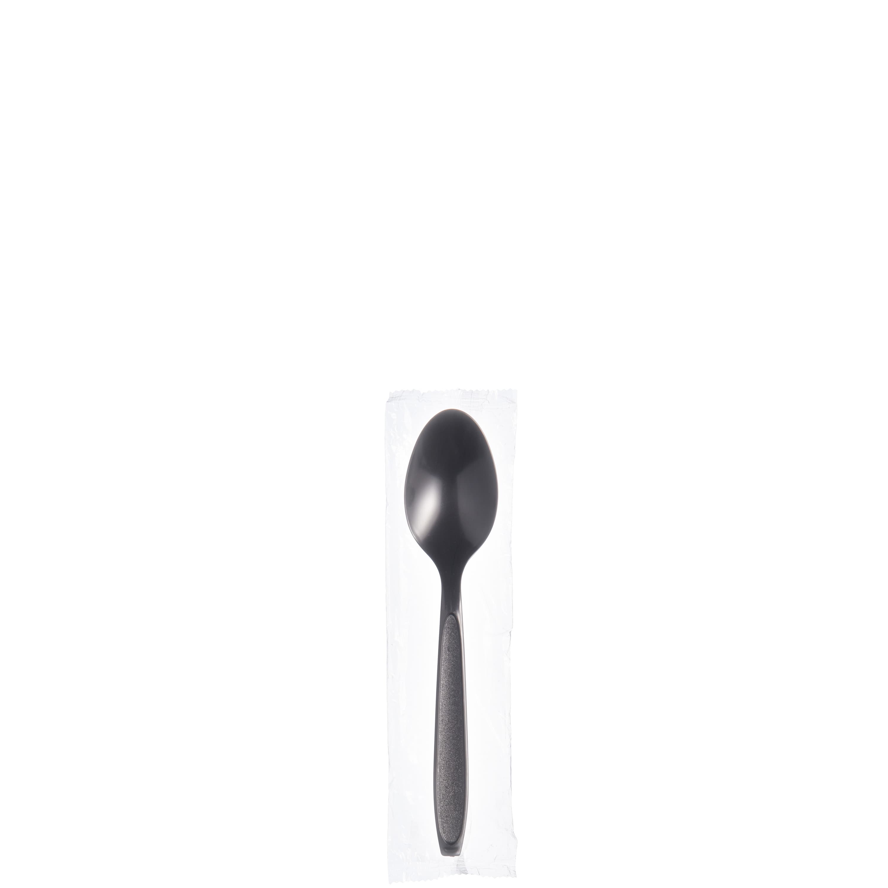 Solo® Reliance® Teaspoon 5.625X1.9 IN PS Black Medium Heavy Individually Wrapped 1000/Case