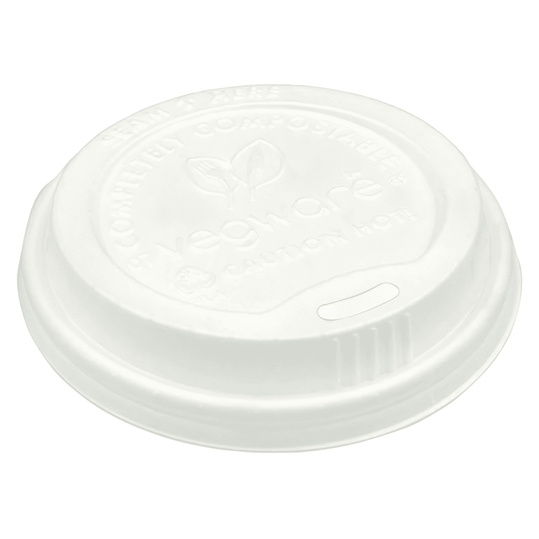 89-Series Lid Dome CPLA White For Hot Cup With Hole 1000/Case