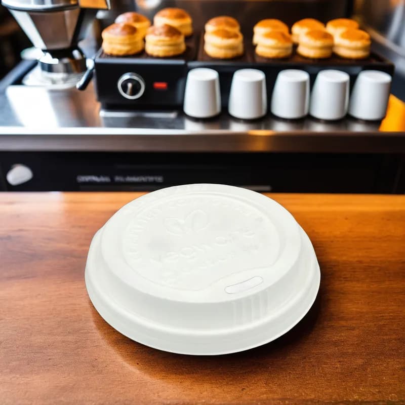 89-Series Lid Dome CPLA White For Hot Cup With Hole 1000/Case