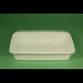 Take-Out Container Base & Lid Combo 12 OZ PP Clear White Rectangle 150/Case