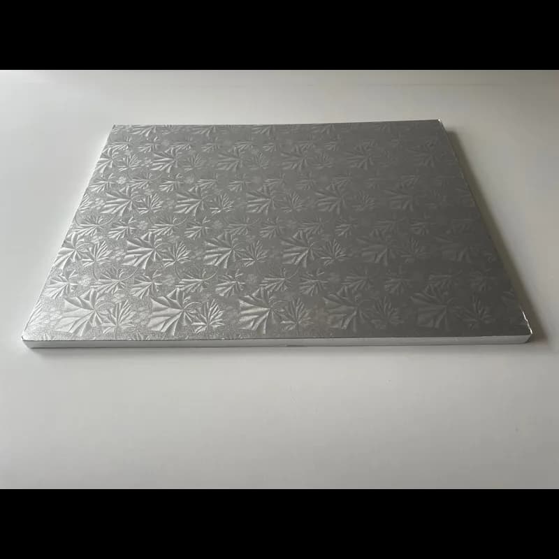 Cake Board 20X30X0.5 IN Silver Rectangle 6/Case