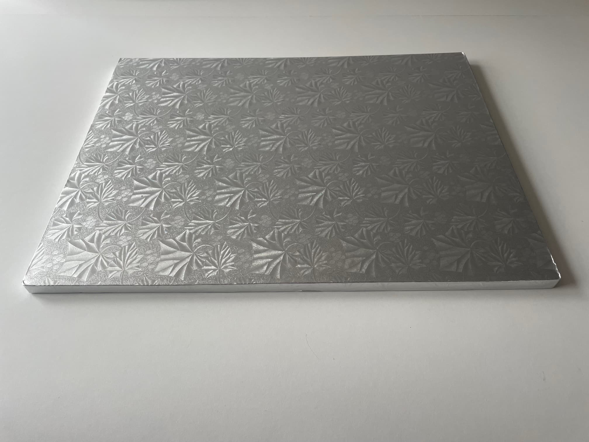 Cake Board 20X30X0.5 IN Silver Rectangle 6/Case