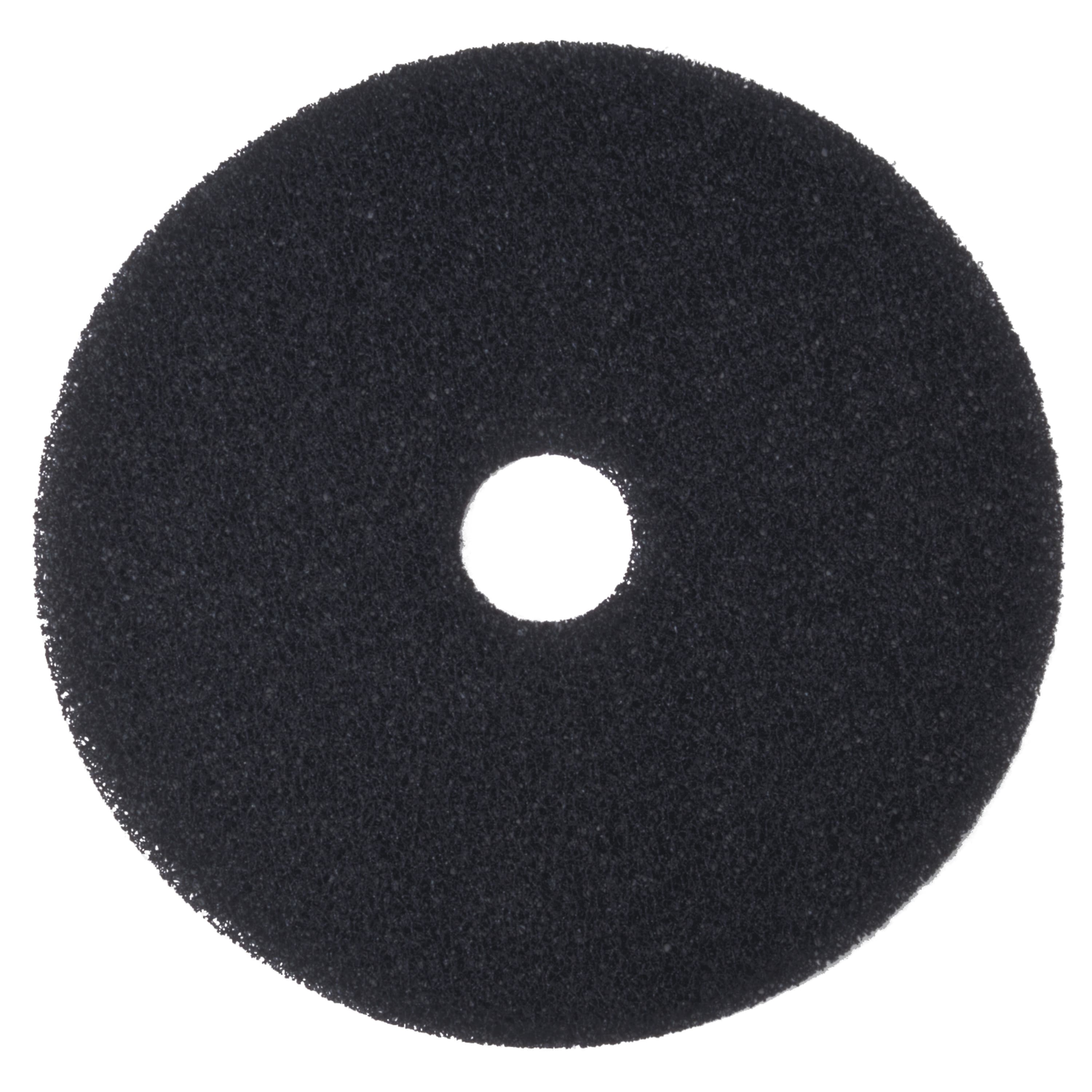 3M™ Scotch-Brite™ Stripping Pad 11X1 IN Black Non-Woven Polyester Fiber Natural Fiber 175-600 RPM Center Hole 5/Case