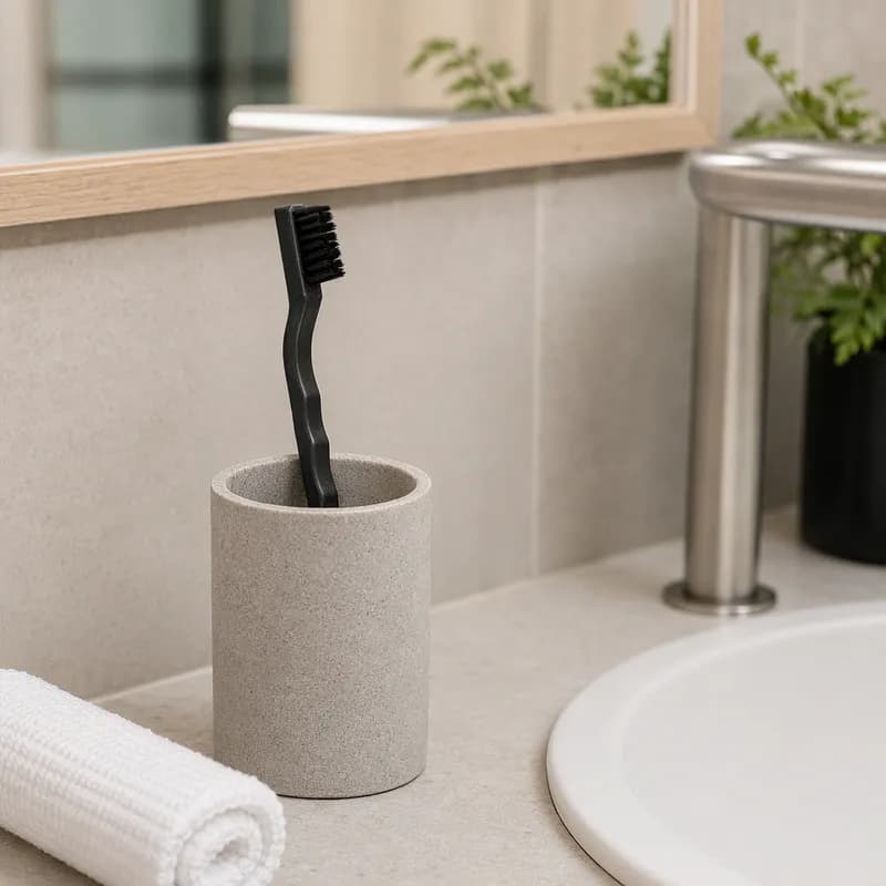 Toothbrush Plastic Nylon Black 1/Each