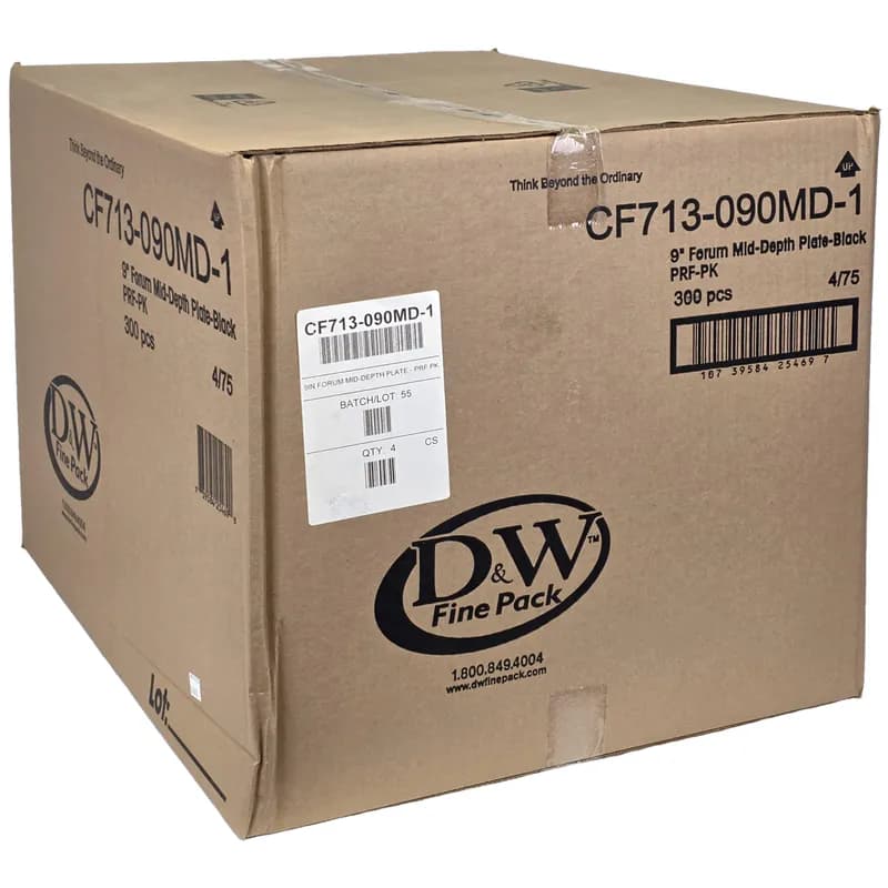 Forum® Plate 9X9 IN PS Black Square Mid Depth 300/Case