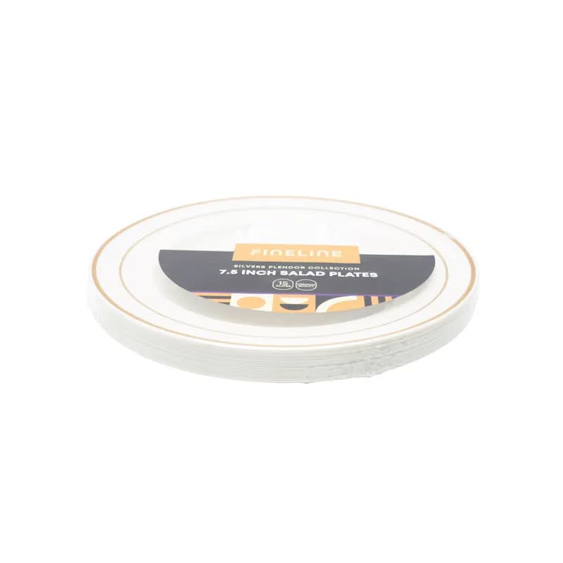 Plate 7 IN Plastic White Gold 150/Case