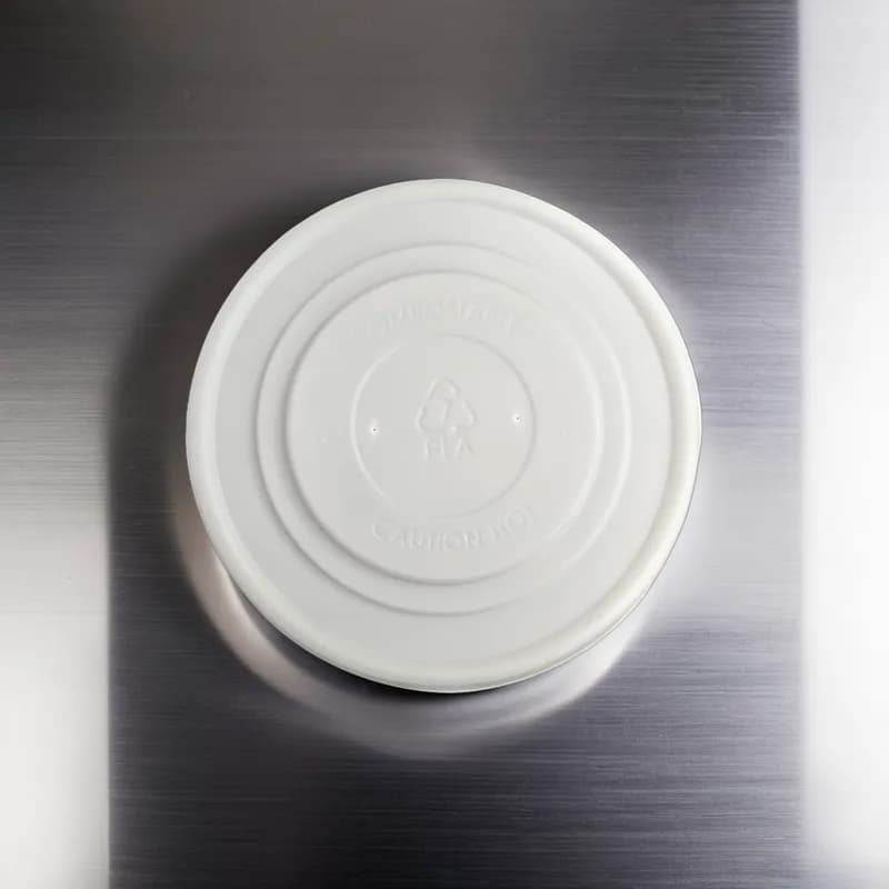 Lid 4X4X0.25 IN PLA White Round For Soup Bowl 1000/Case