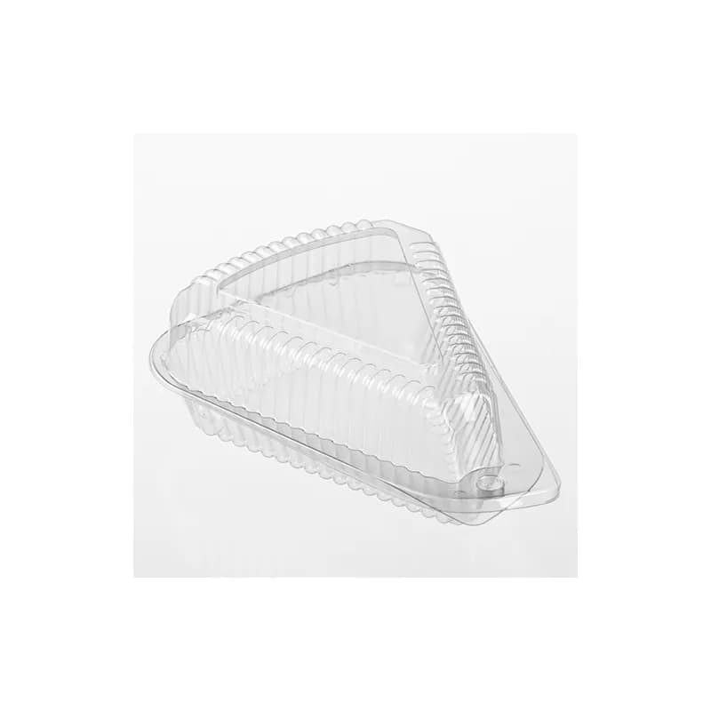 Polar Pak® Pie Slice Hinged Container With Dome Lid 4.93X6.66X3.36 IN OPS Clear Triangle Shallow 300/Case