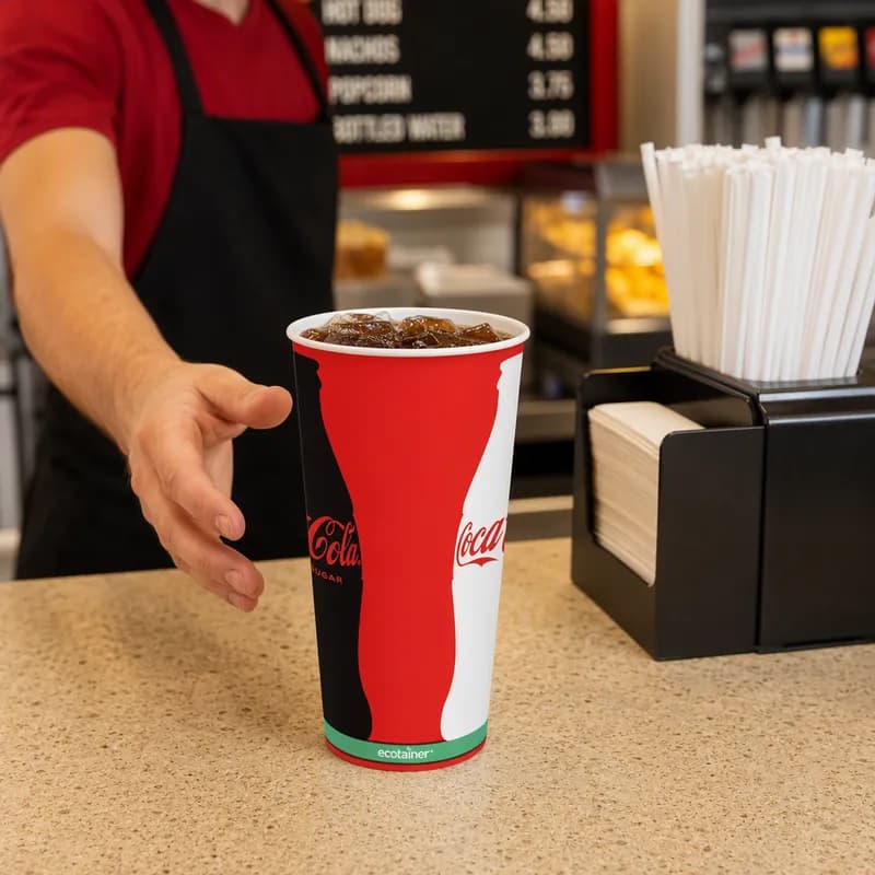 Cup 22 OZ Paper Coke 1000/Case
