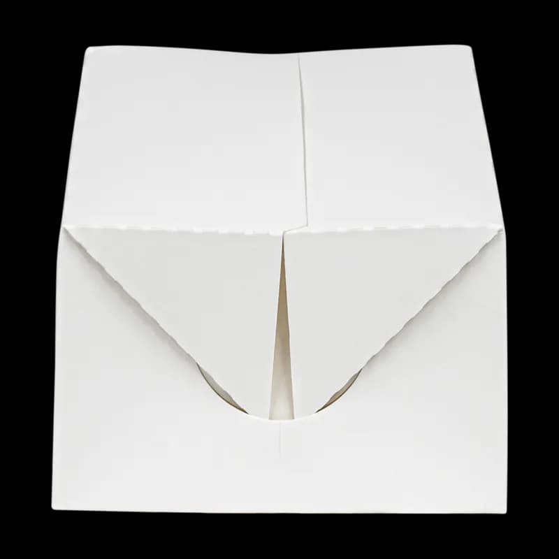 Snack Take-Out Box 7X4.25X2.75 IN SBS Paperboard White Fast Top Automatic Bottom 500/Case