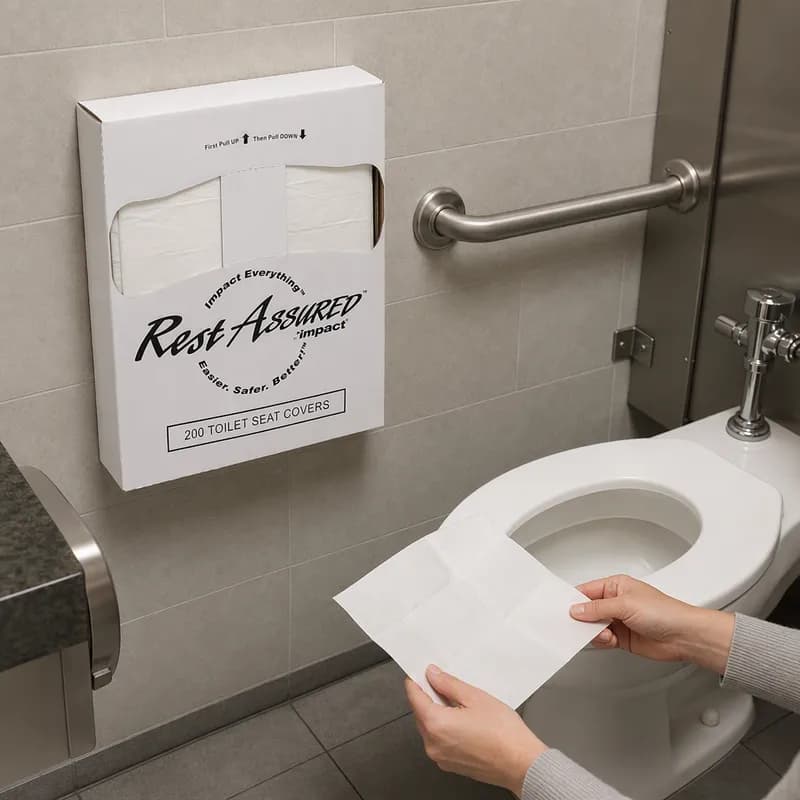 Rest Assured Toilet Seat Cover White 1/4 Fold 5000/Case