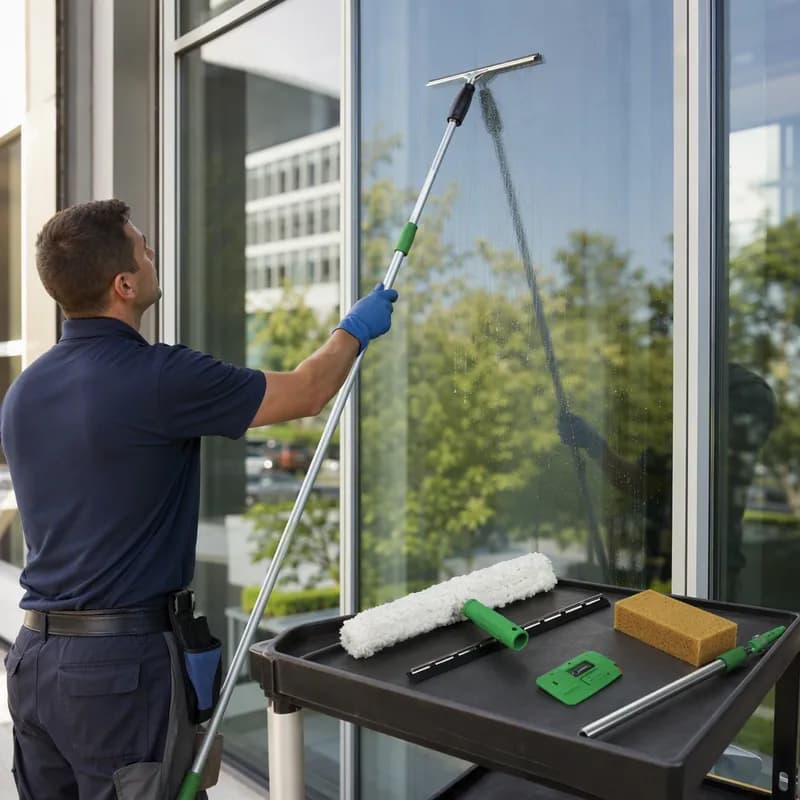 Unger Pro Window Cleaning Kit Stainless Steel 1/Each