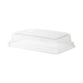 WorldView Lid Dome 7.3X5X1.6 IN RPET Clear Rectangle For 12-16 OZ Container 400/Case