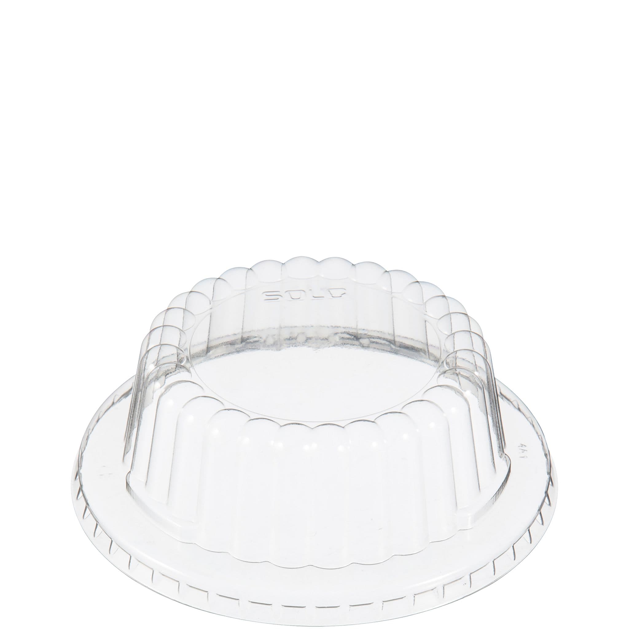 Solo® Lid Dome 4.337X1.5 IN PET Clear For 12 OZ Cold Container No Hole Freezer Safe 100 Count/Bag 10 Bags/Case