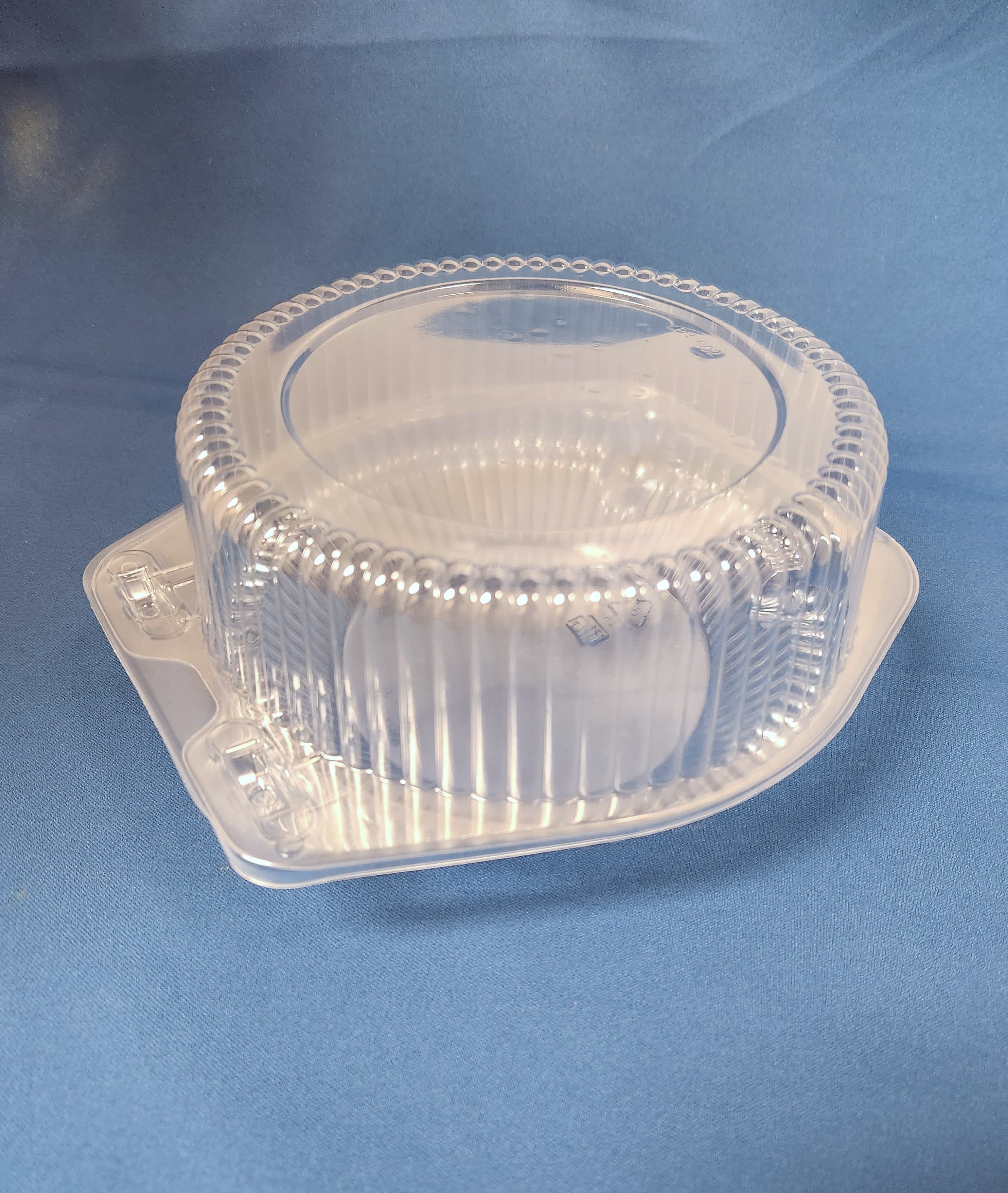 Pie Hinged Container With High Dome Lid 6 IN OPS Clear Round 350/Case