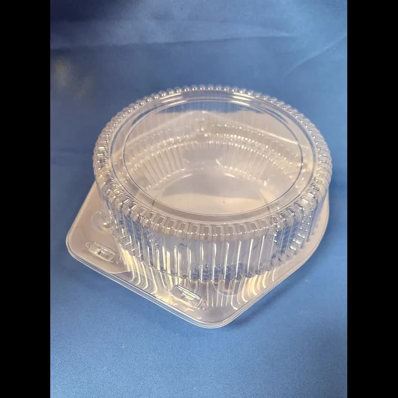 Pie Hinged Container With High Dome Lid 8X3.5 IN OPS Clear Round 100/Case