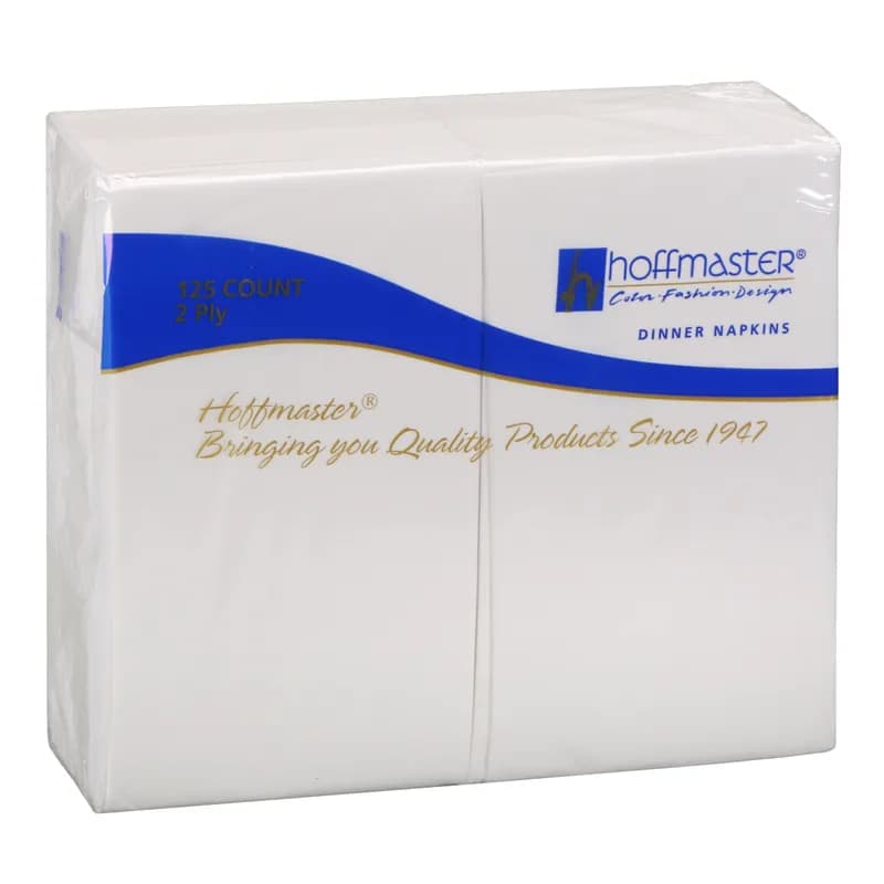 Dinner Napkins 15X17 IN White Regal Paper 2PLY 1/8 Fold Embossed 1000/Case