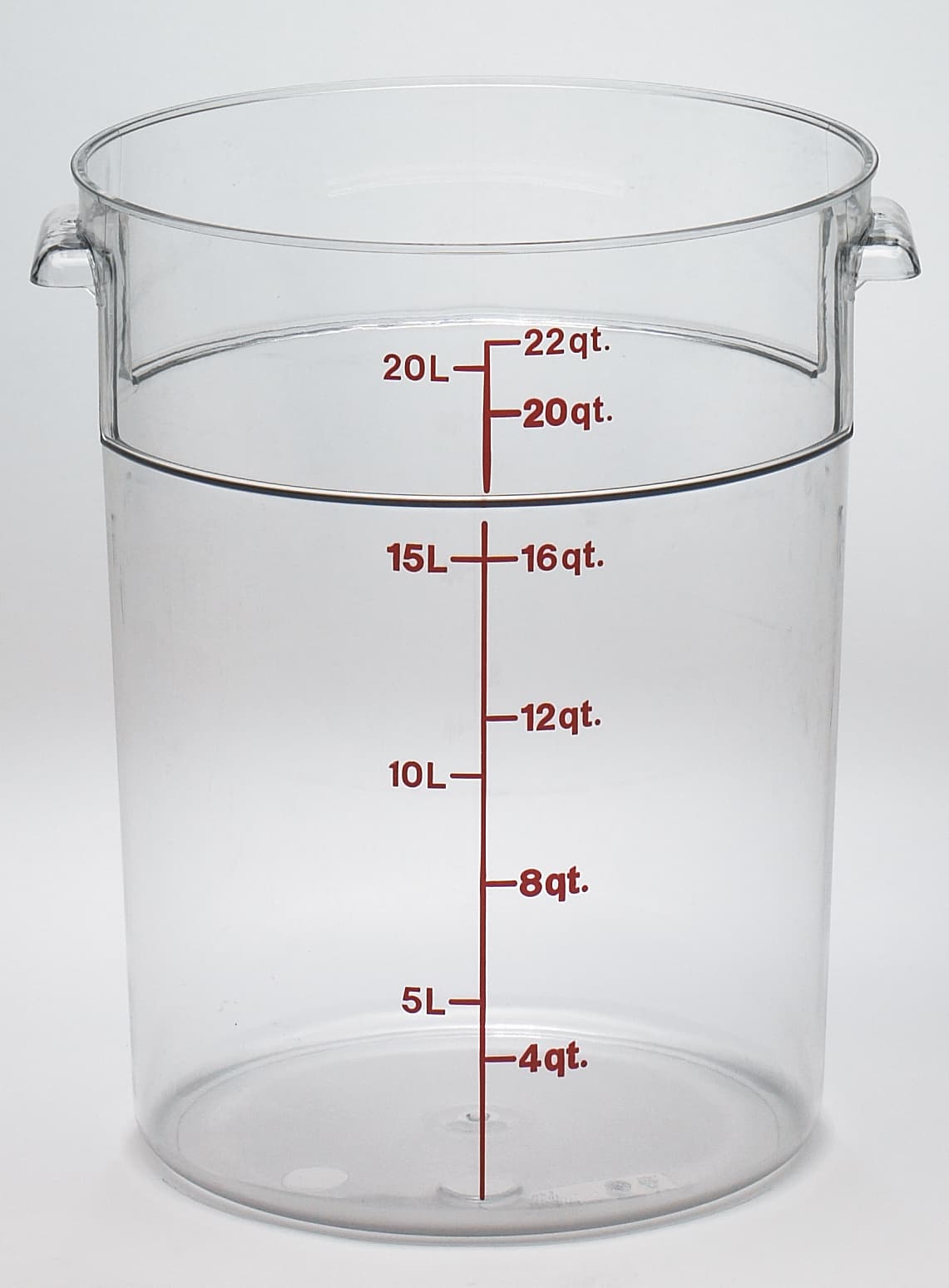 Camwear® Food Storage Container 22 QT Clear Round Graduated 1/Each