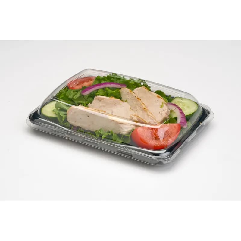 Lid Dome 6.1X8.3X1.3 IN PET Clear Rectangle For Container 300/Case