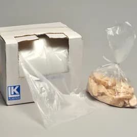 Utility Bag 18X24 IN High-Density Polyethylene (HDPE) 0.6MIL Clear With Open Ended Closure With Ties Flat 250/Roll