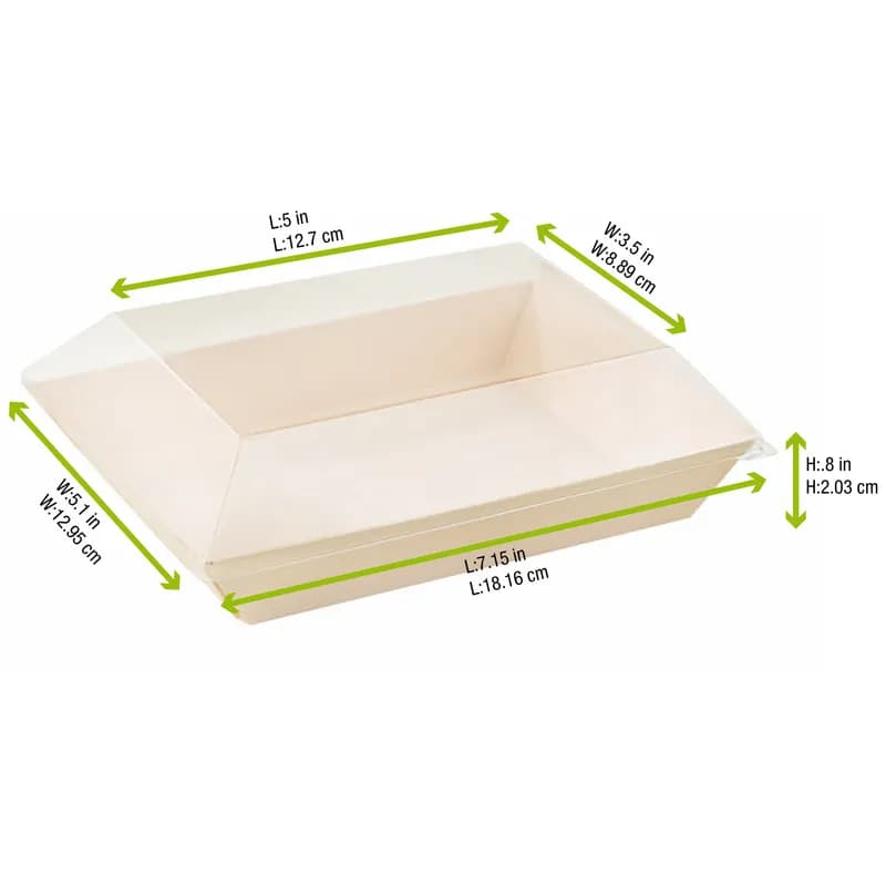Lid Dome 5.11X7.08X0.78 IN PET Clear Rectangle For Container Freezer Safe 100 Count/Pack 1 Packs/Case 100 Count/Case