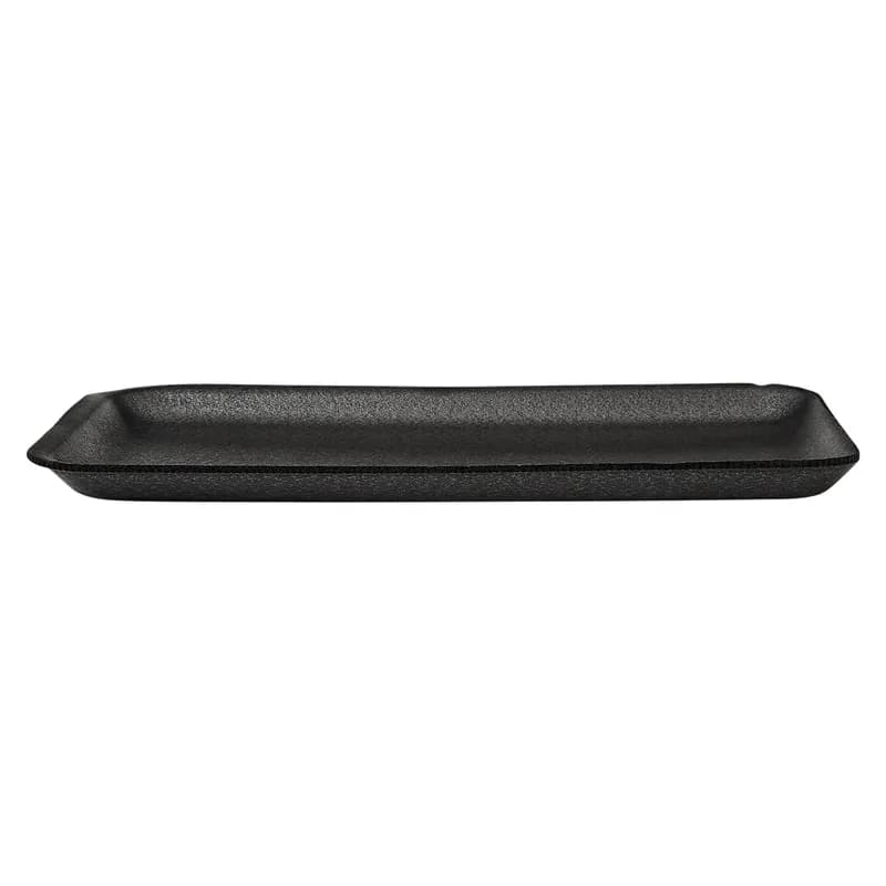 10S Meat Tray 5.88X10.75X0.63 IN Polystyrene Foam Black Rectangle 500/Case