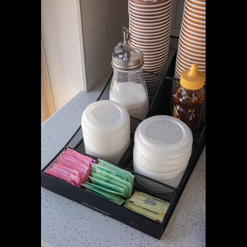 World Art Lid Flat PLA White For 8 OZ Hot Cup Sip Through 800/Case