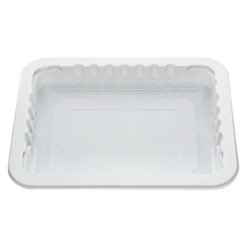 Meat Tray 8.75X6.72X1.2 IN 1 Compartment PP White Rectangle High Barrier 4200/Skid