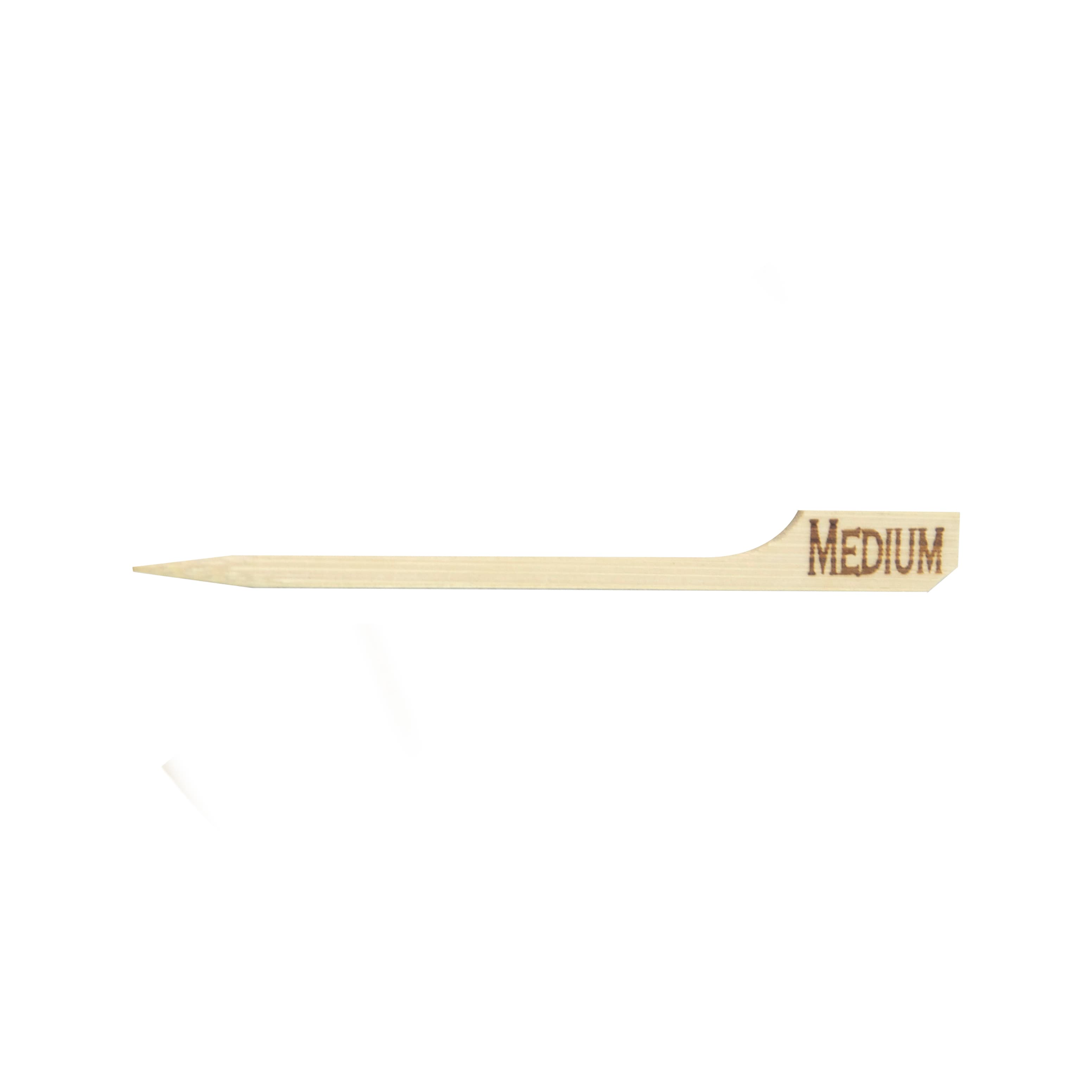 Medium Steak Marker 3.5 IN Bamboo Natural 100 Count/Pack 10 Packs/Case 1000 Count/Case