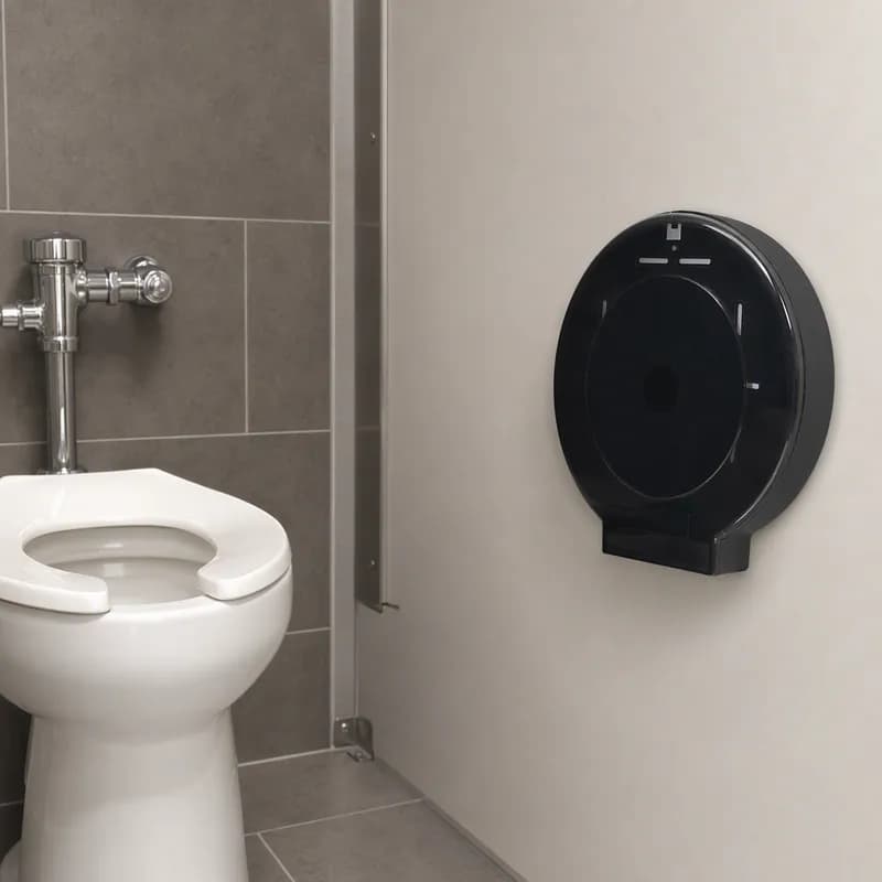 Toilet Paper Dispenser Plastic Black 1/Each