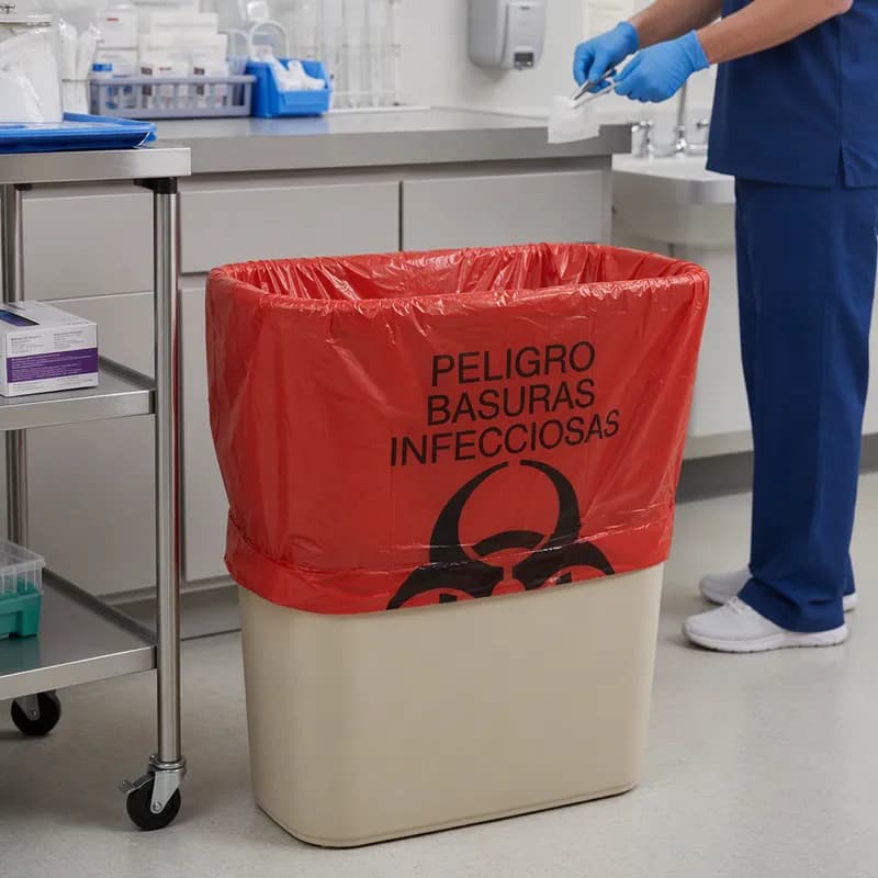 Hospi-Tuff® Biohazard Bag 24X31 IN 16 GAL Red LLDPE 1.25MIL Coreless 10 Count/Pack 25 Packs/Case 250 Count/Case
