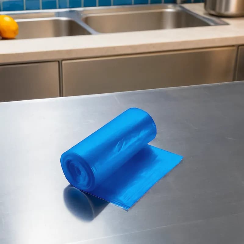 Can Liner 33X40 IN 33 GAL Blue Plastic 22MIC Roll 25 Count/Pack 10 Packs/Case 250 Count/Case