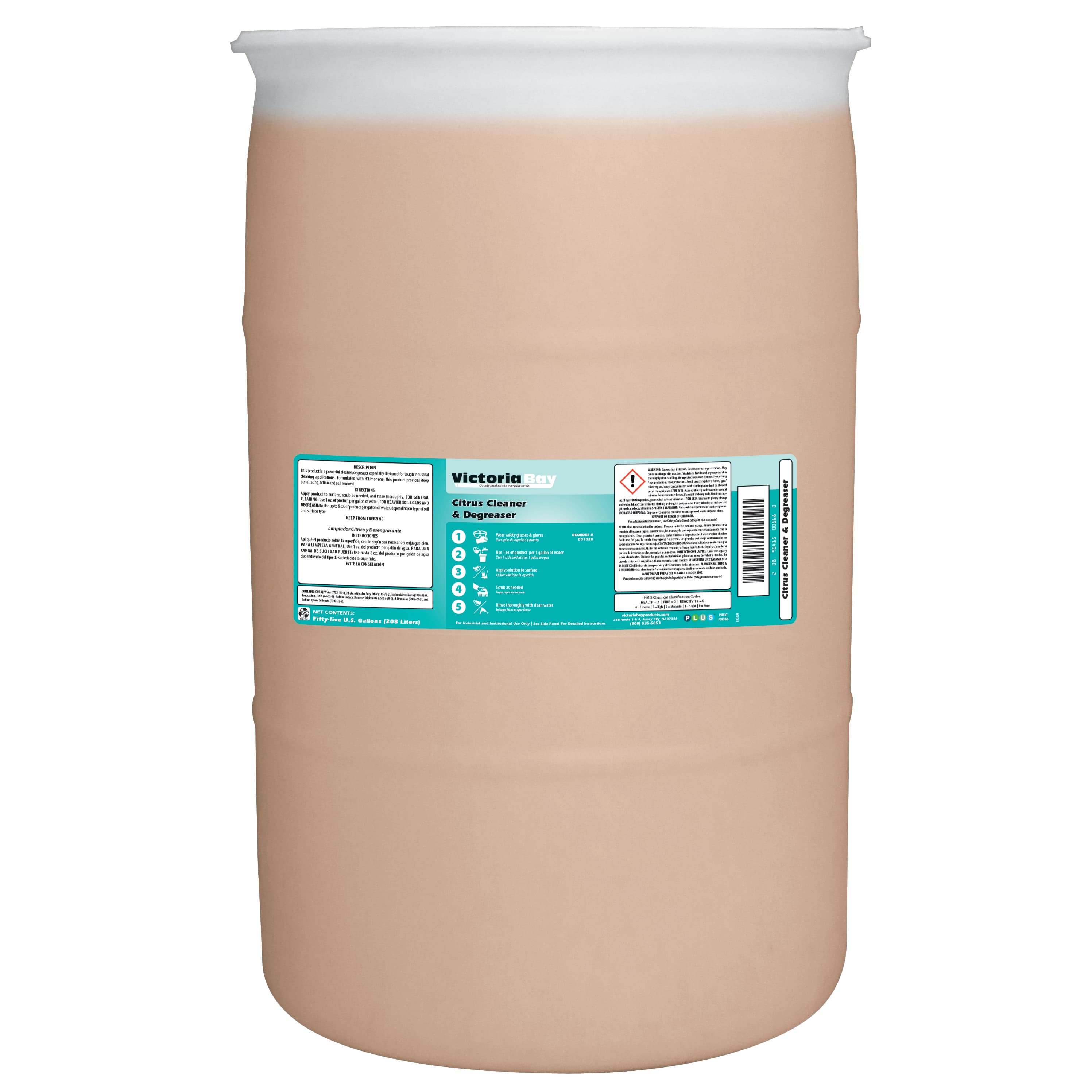 Victoria Bay Citrus Cleaner & Degreaser 55 GAL 1/Drum