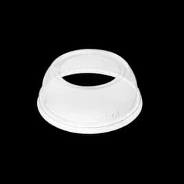 Lid Dome 98MM PET Clear For 12-24 OZ Container With Hole 1000/Case
